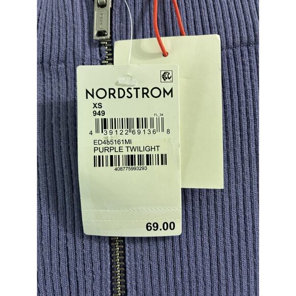 open edit | RIB ZIP FRONT SWEATER KNIT SKIRT XS Purple Lavender - Picture 5 of 11